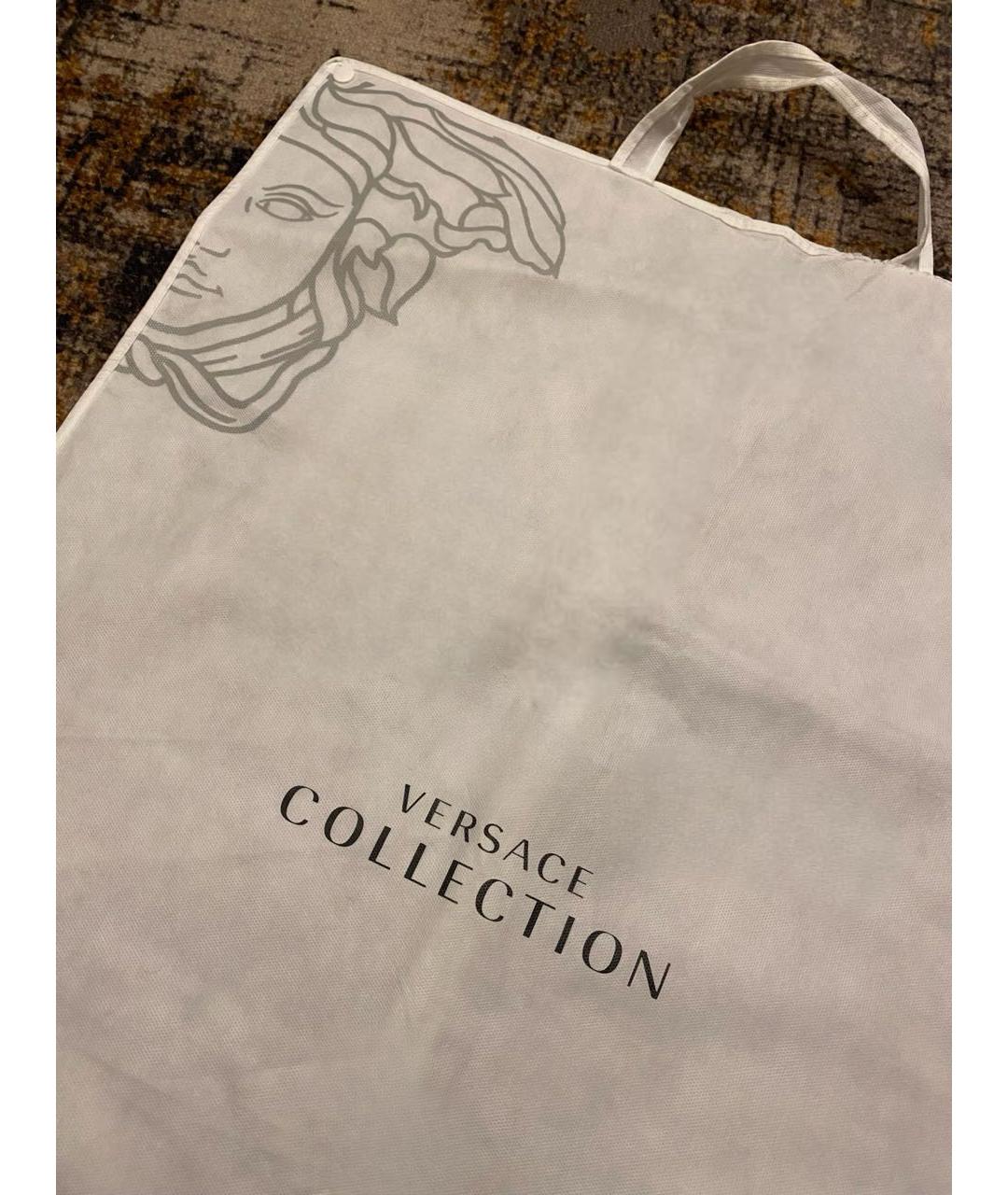 VERSACE Черное полиэстеровое повседневное платье, фото 6