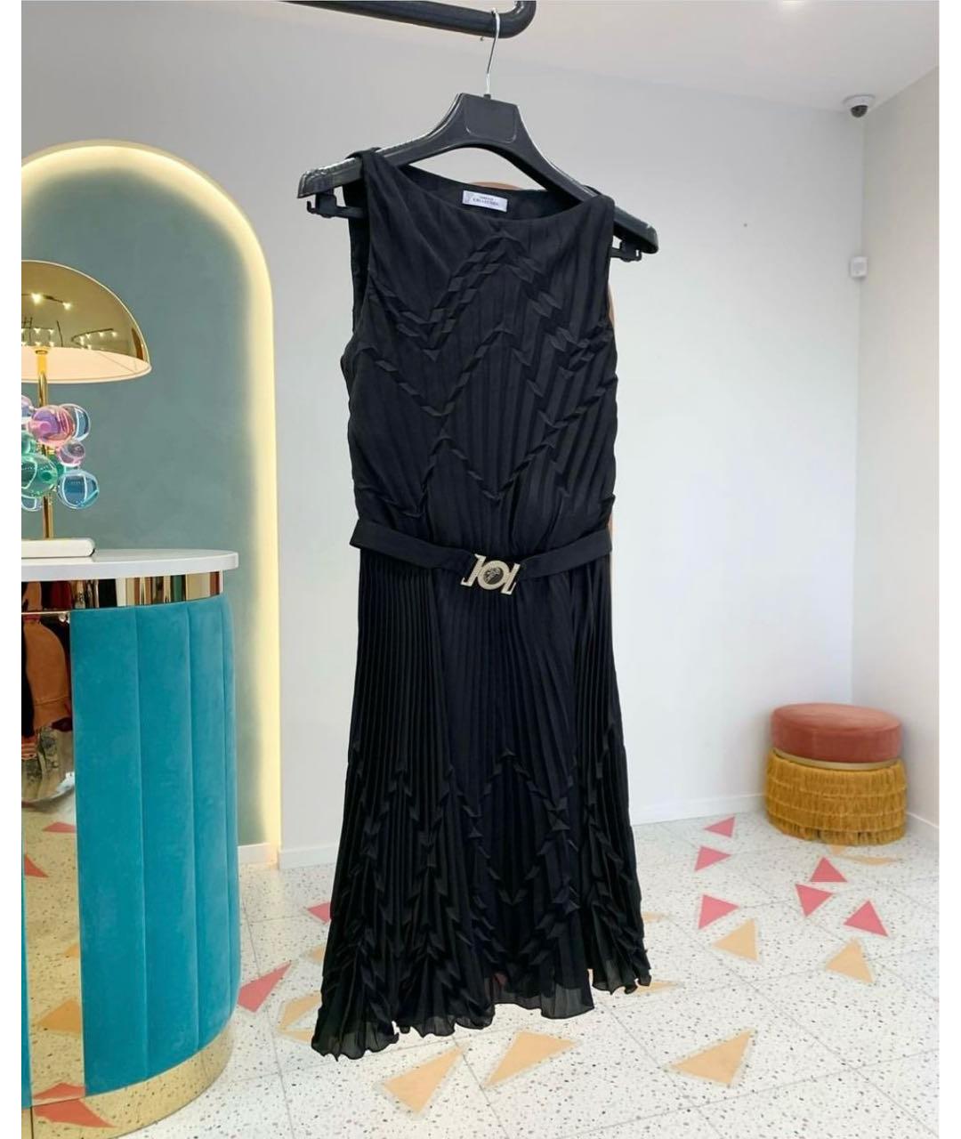 VERSACE Черное полиэстеровое повседневное платье, фото 7