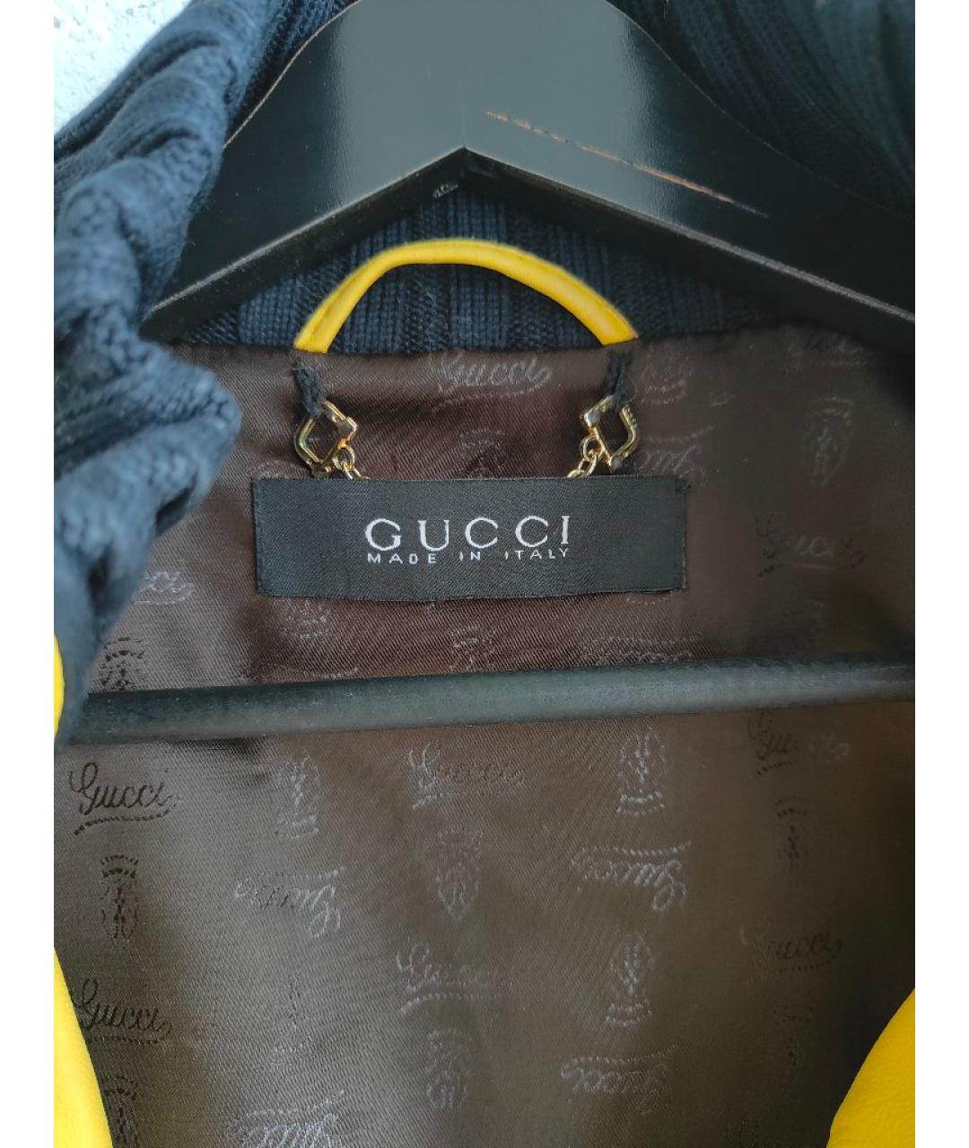 GUCCI Желтая кожаная куртка, фото 4