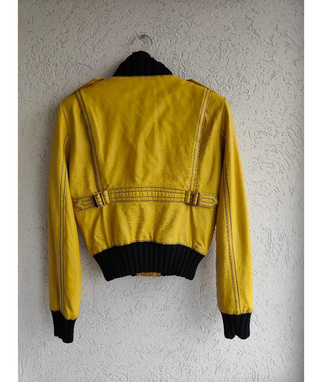 GUCCI Желтая кожаная куртка, фото 2