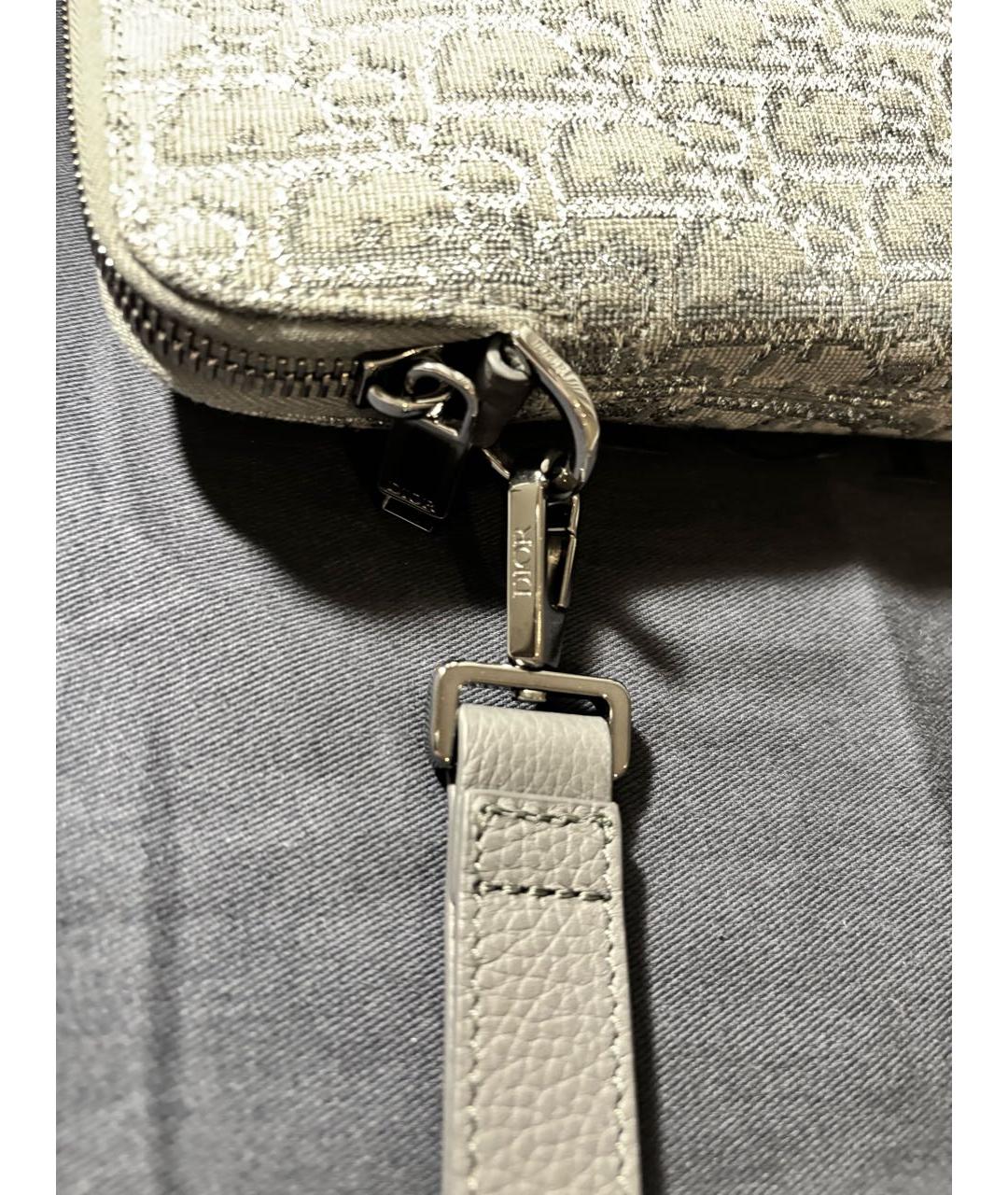 CHRISTIAN DIOR Серая барсетка, фото 4