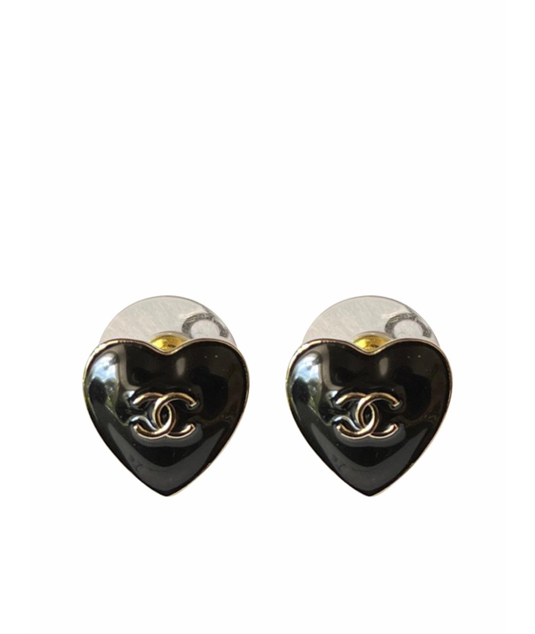 CHANEL Черные серьги, фото 1