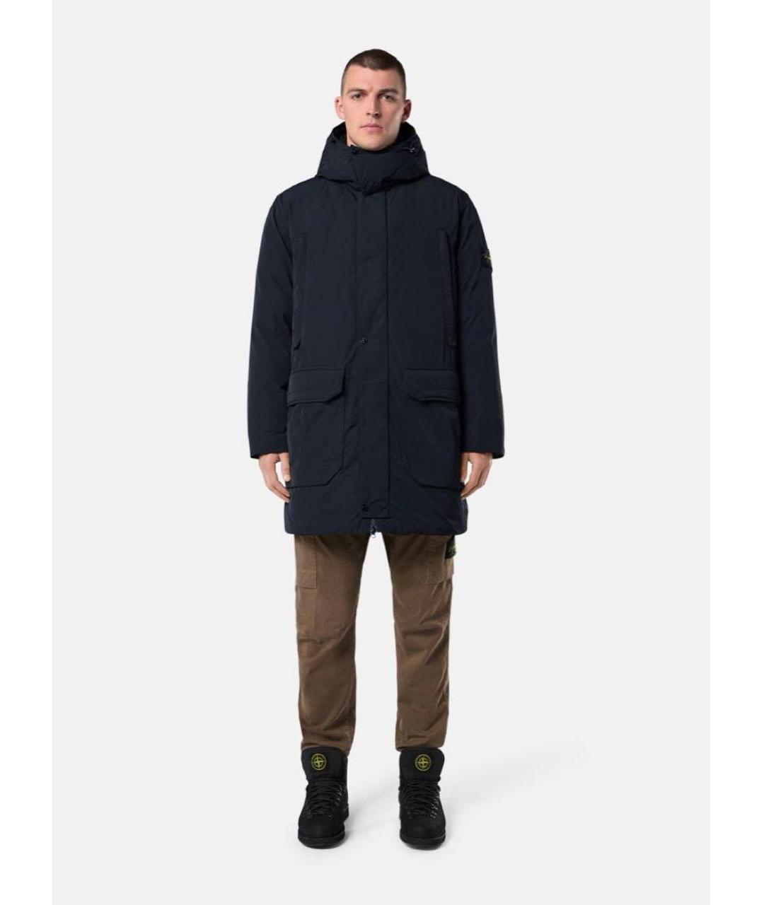 STONE ISLAND Темно-синяя парка, фото 3