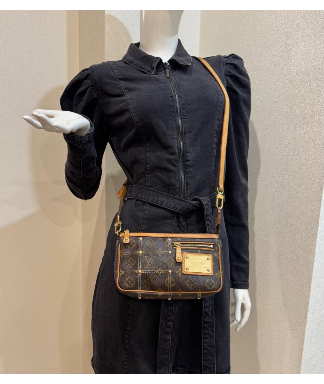 LOUIS VUITTON Коричневая сумка через плечо, фото 3