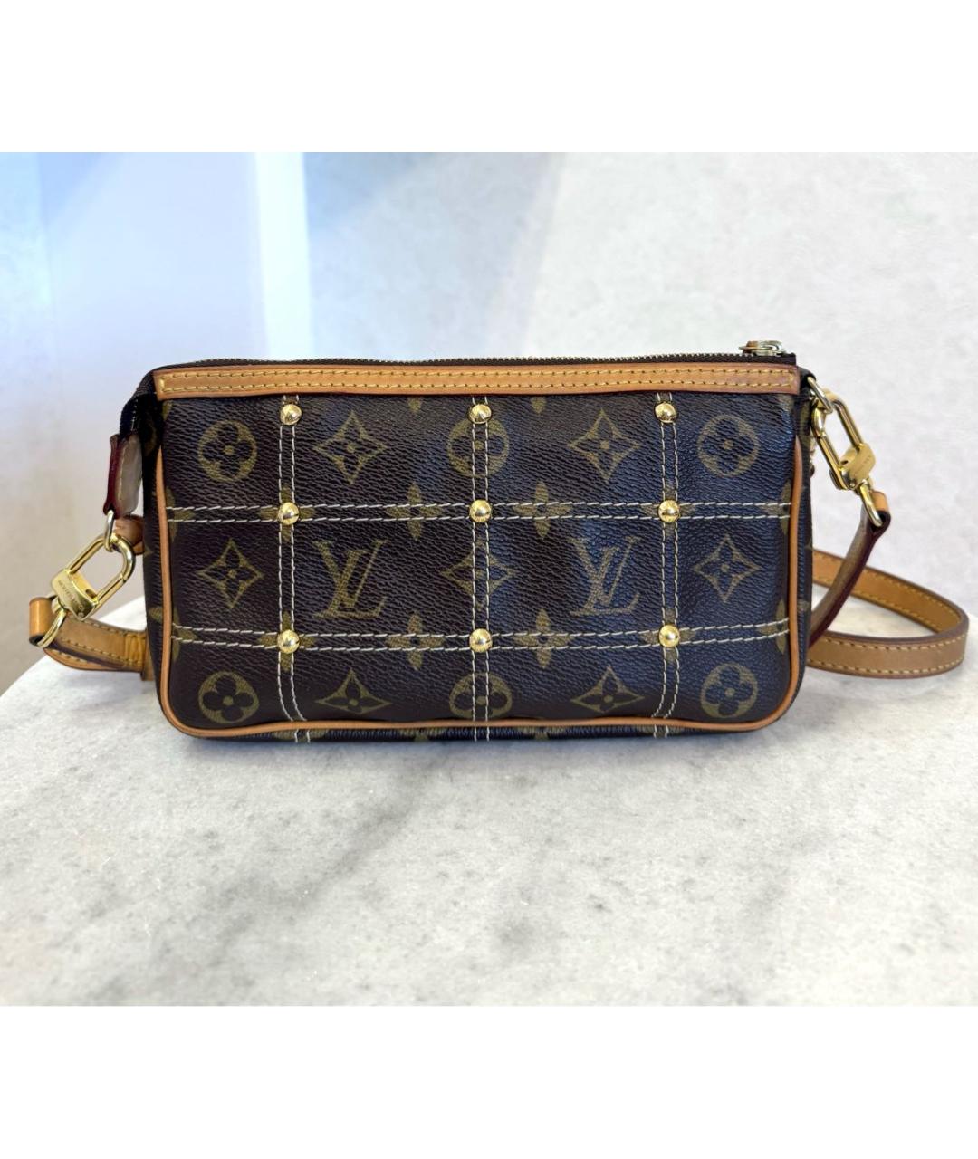 LOUIS VUITTON Коричневая сумка через плечо, фото 7