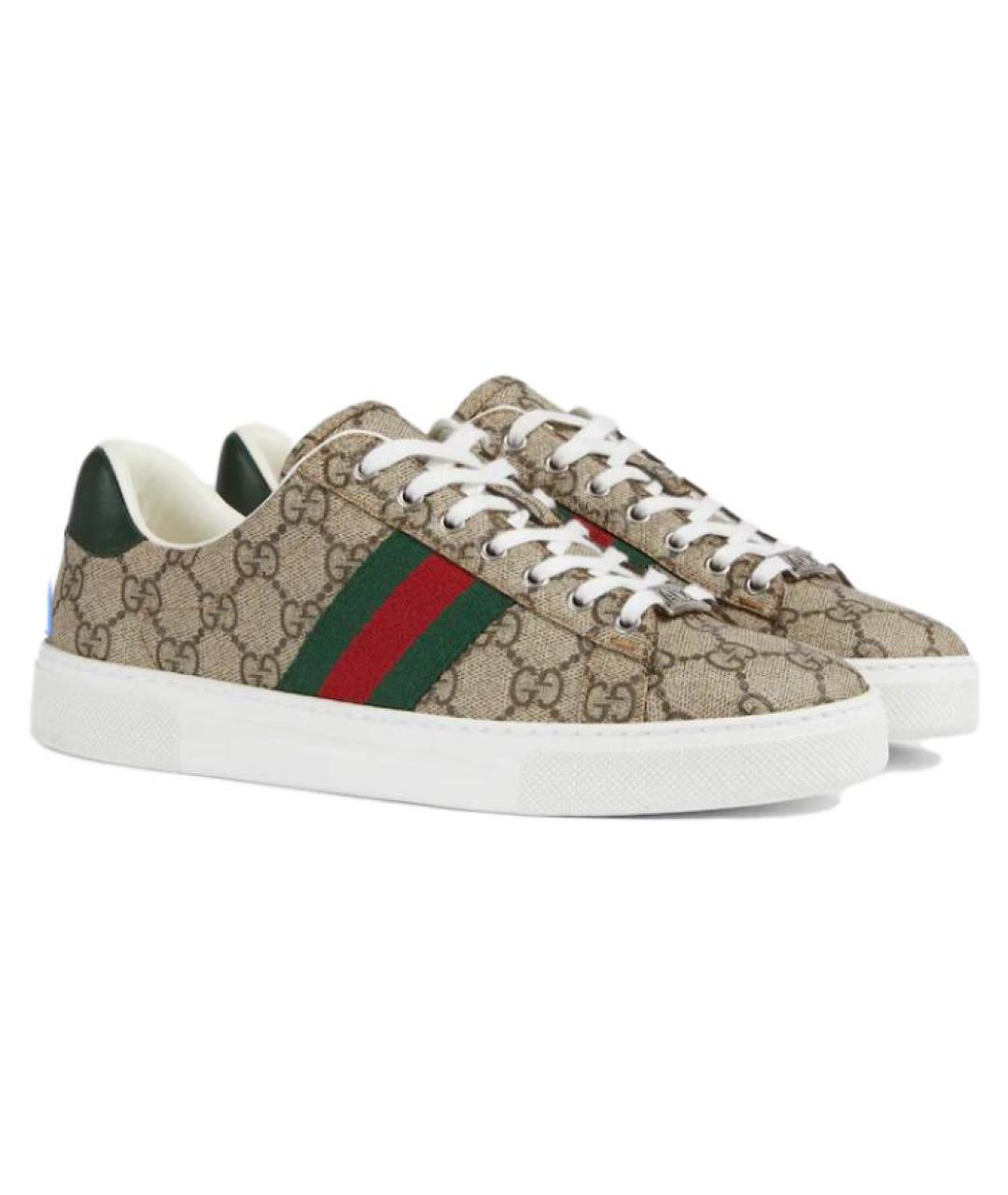 GUCCI Бежевые кеды, фото 4