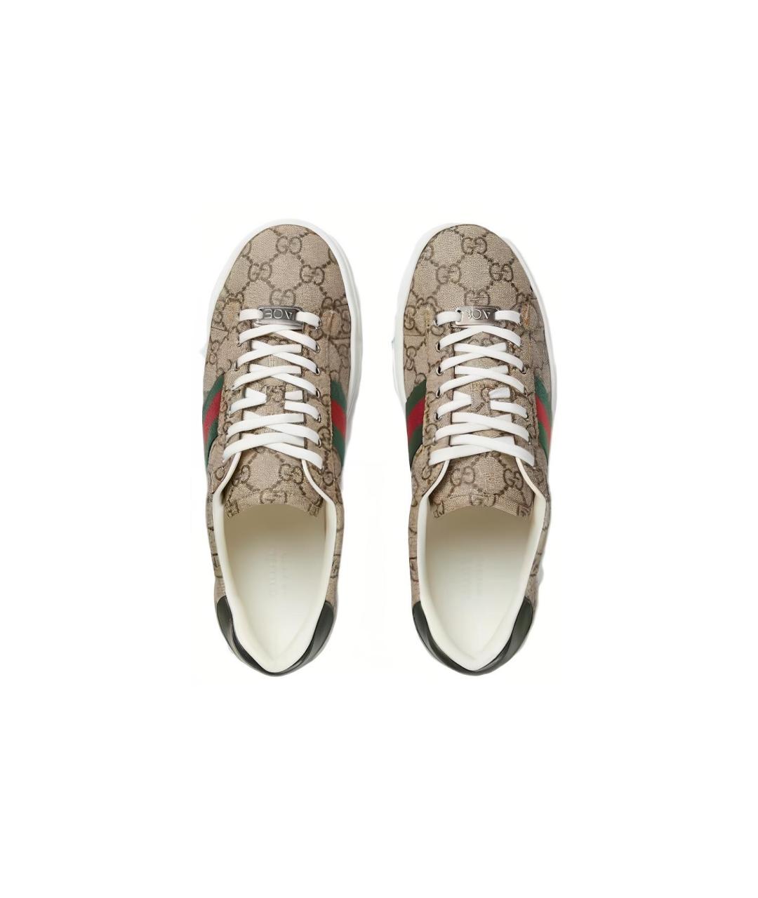 GUCCI Бежевые кеды, фото 5