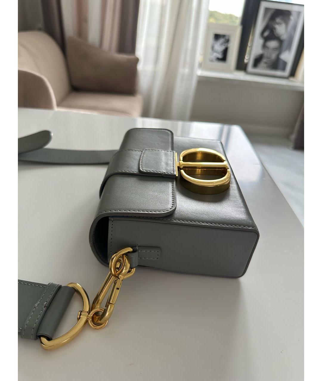 CHRISTIAN DIOR Голубая кожаная сумка через плечо, фото 2