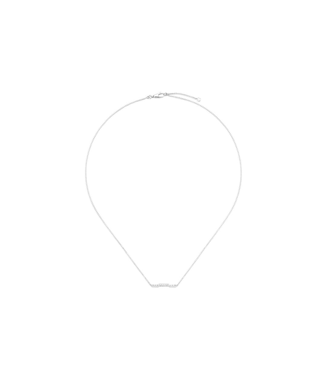 GUCCI Серебряное колье из белого золота, фото 2
