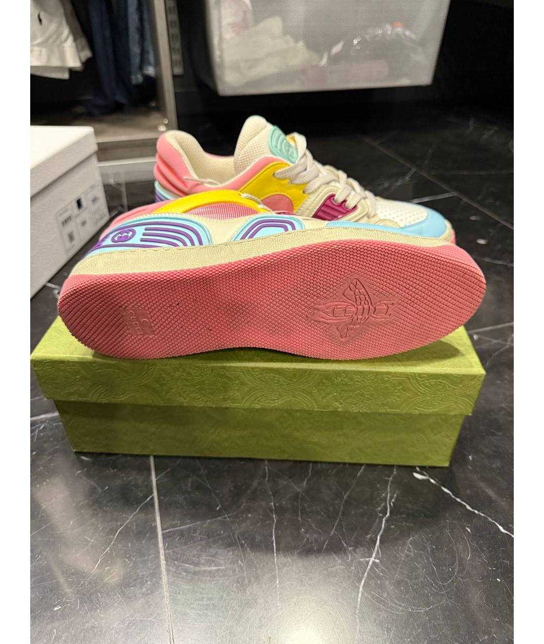 GUCCI Кожаные кроссовки, фото 6