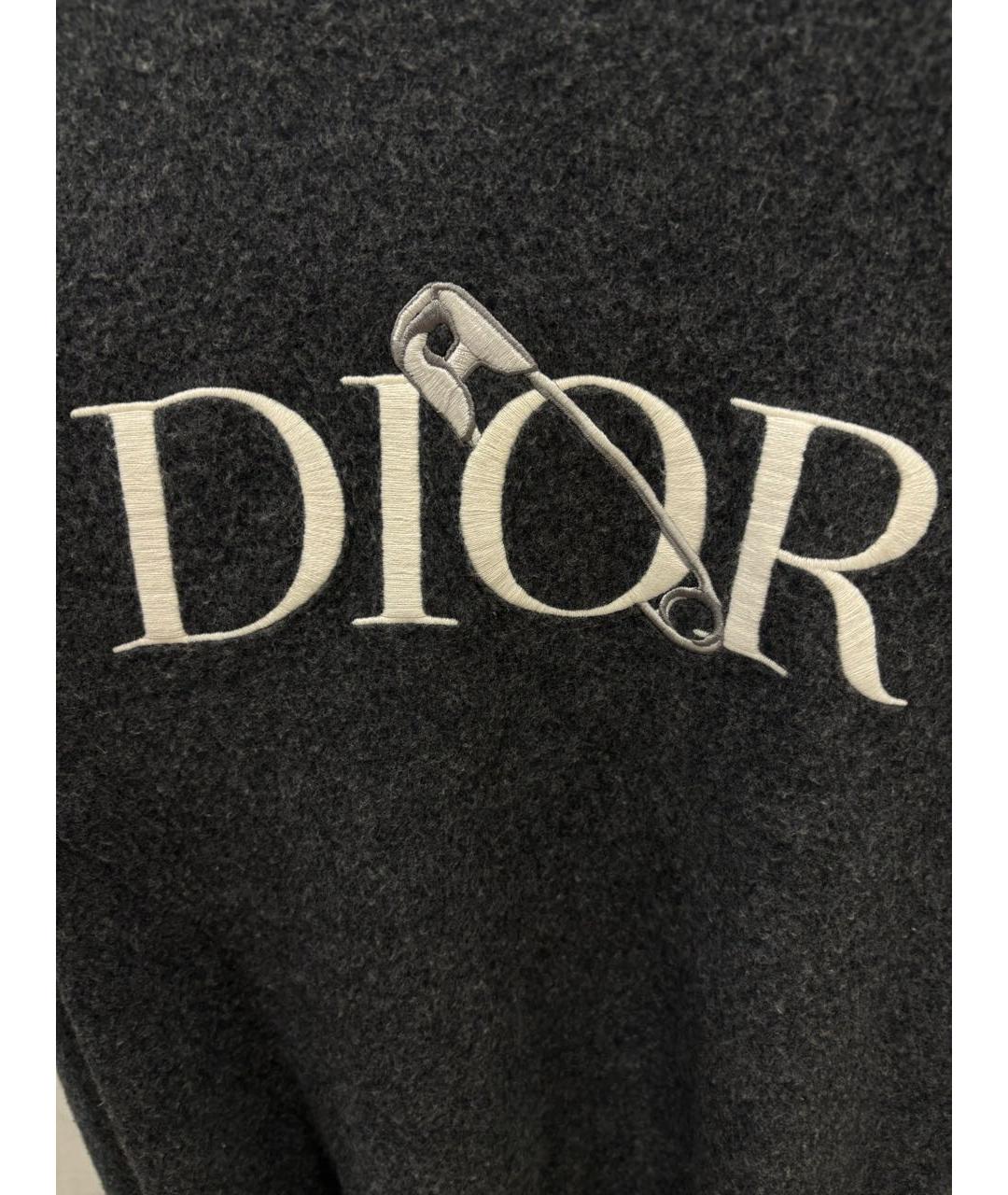 CHRISTIAN DIOR Серый шерстяной джемпер / свитер, фото 4