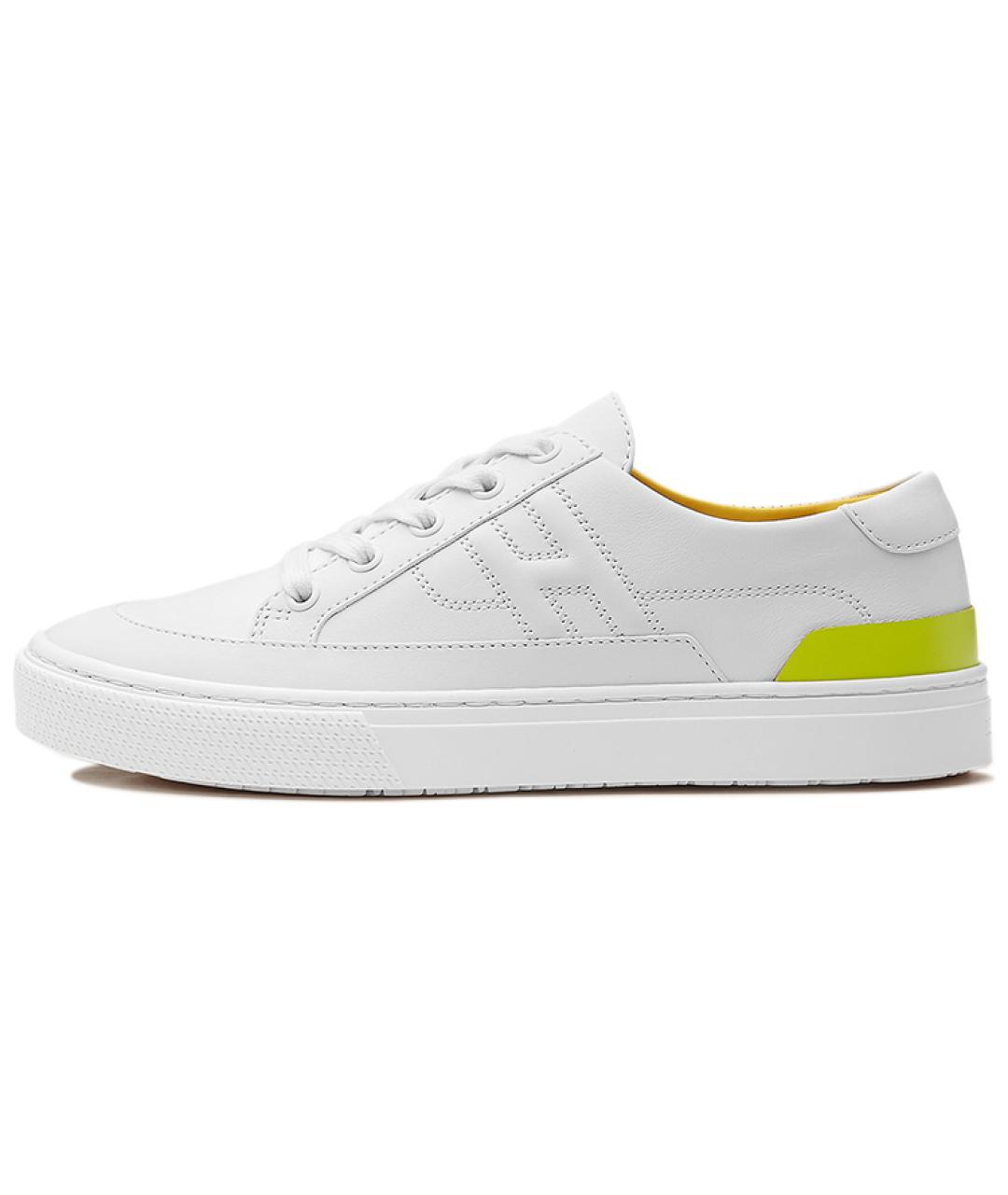 HERMES Белые кожаные кроссовки, фото 2