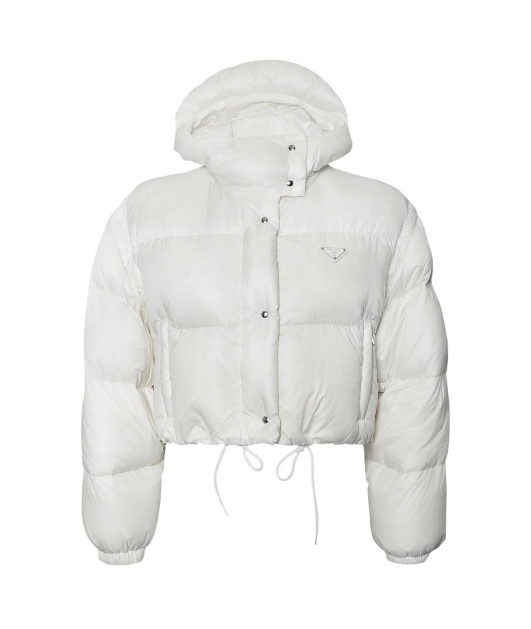 PRADA Белый полиэстеровый пуховик, фото 1