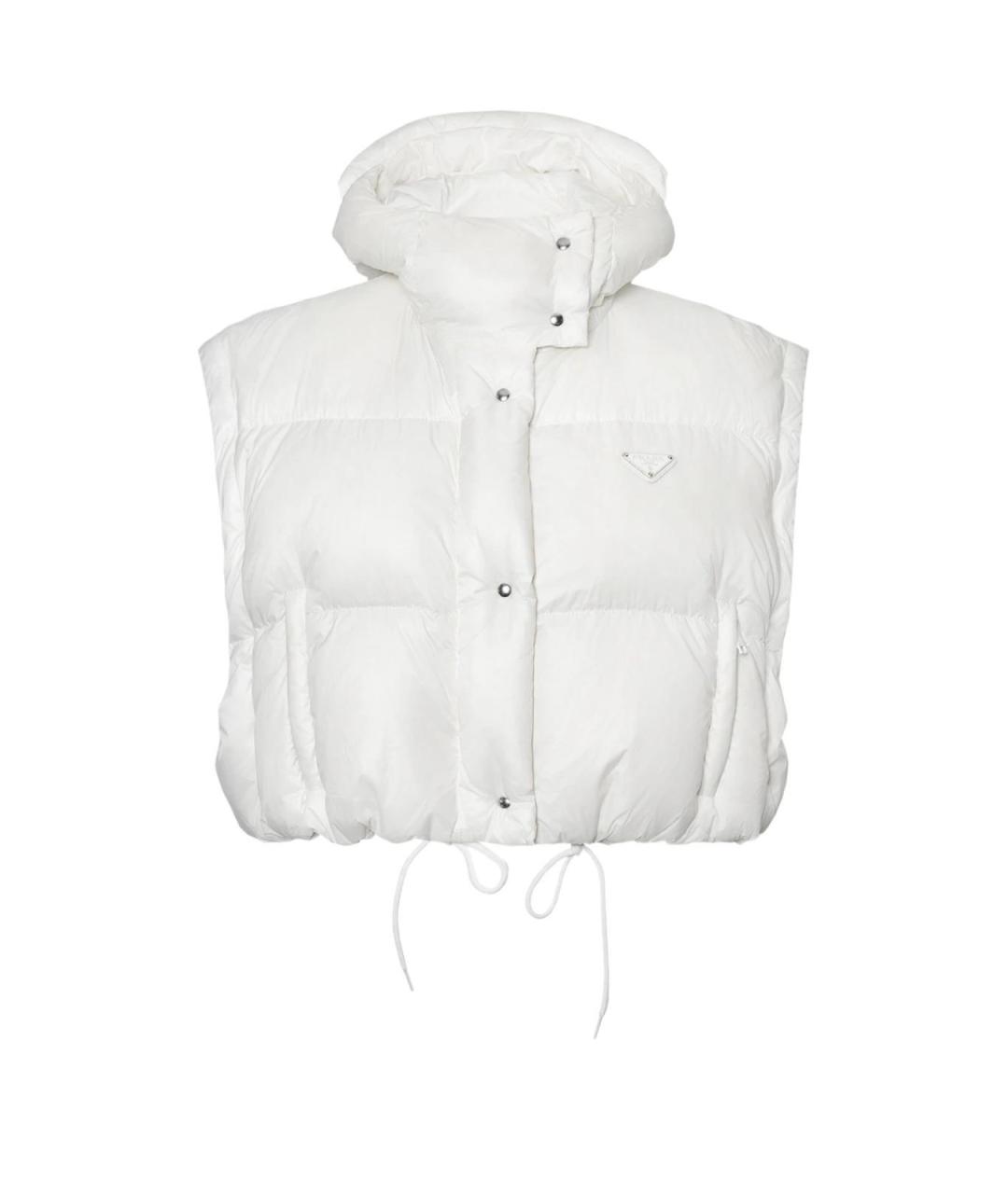 PRADA Белый полиэстеровый пуховик, фото 3