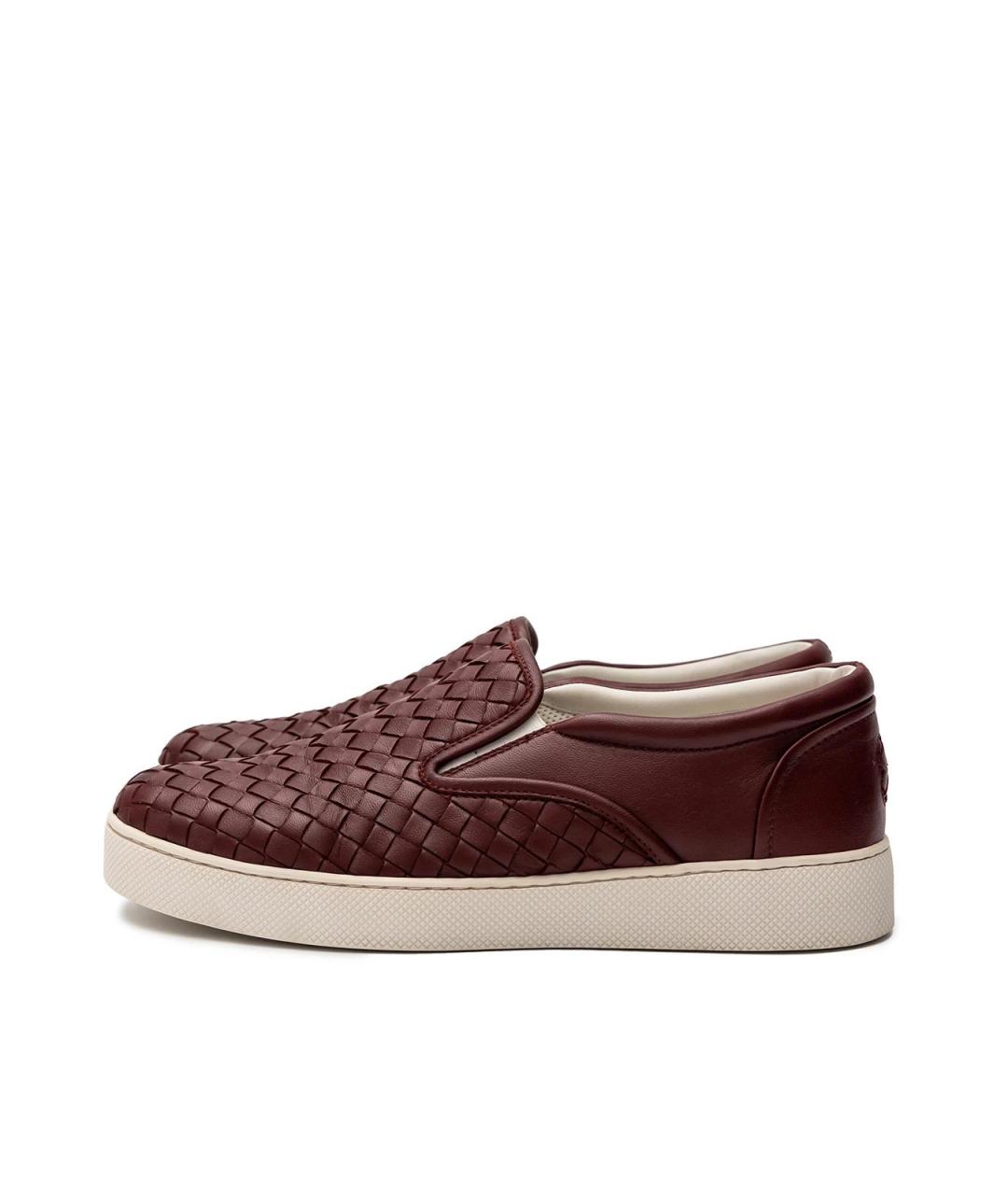 BOTTEGA VENETA Красные кожаные слипоны, фото 6