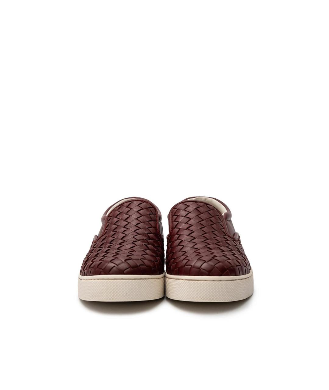 BOTTEGA VENETA Красные кожаные слипоны, фото 4