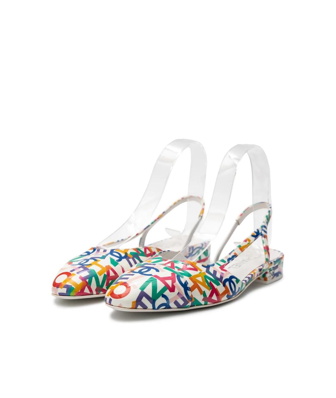 CHANEL Белые кожаные туфли, фото 2