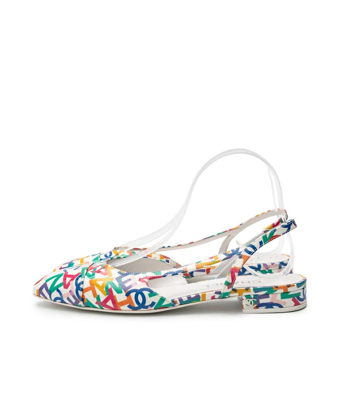 CHANEL Белые кожаные туфли, фото 5