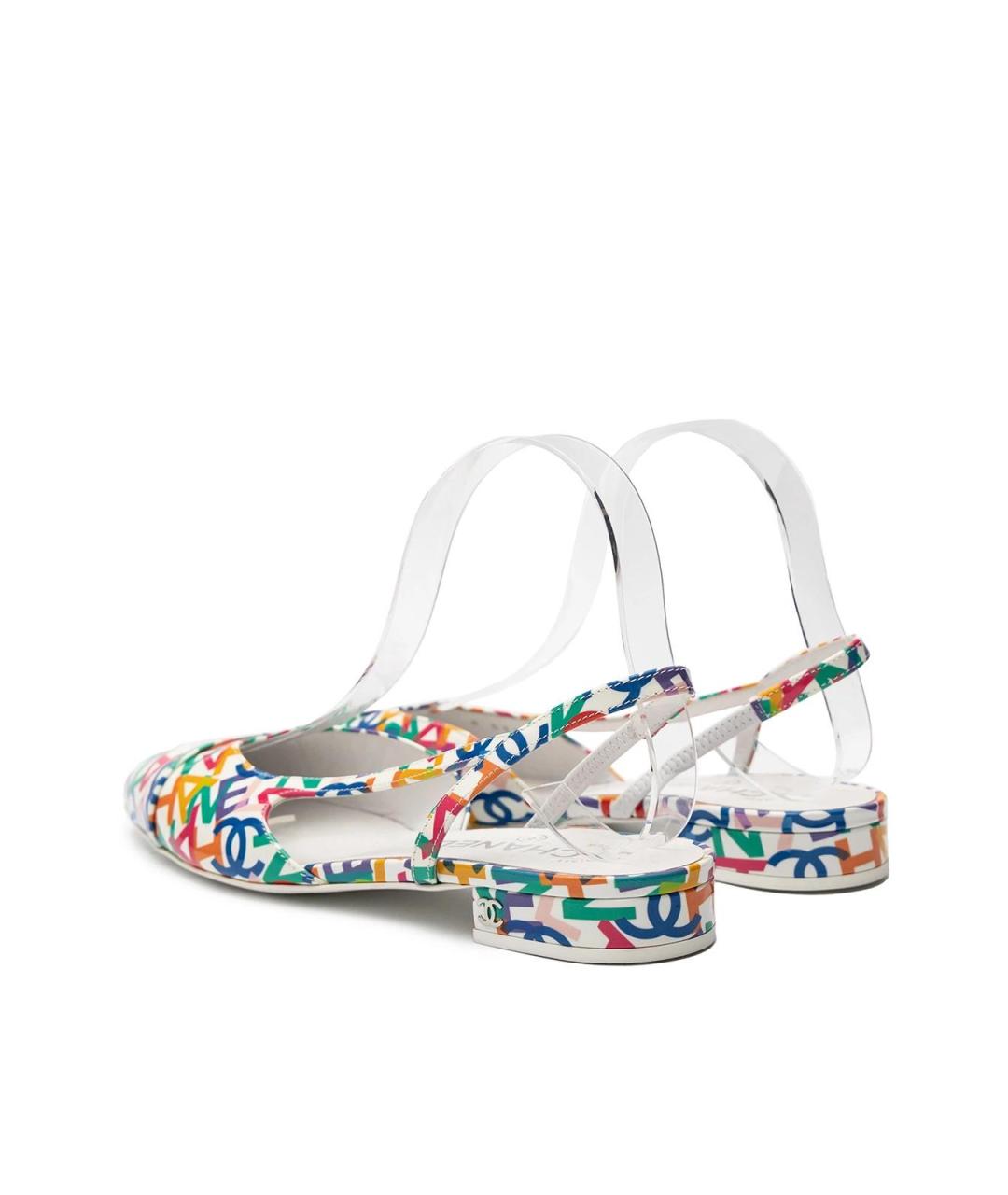 CHANEL Белые кожаные туфли, фото 3