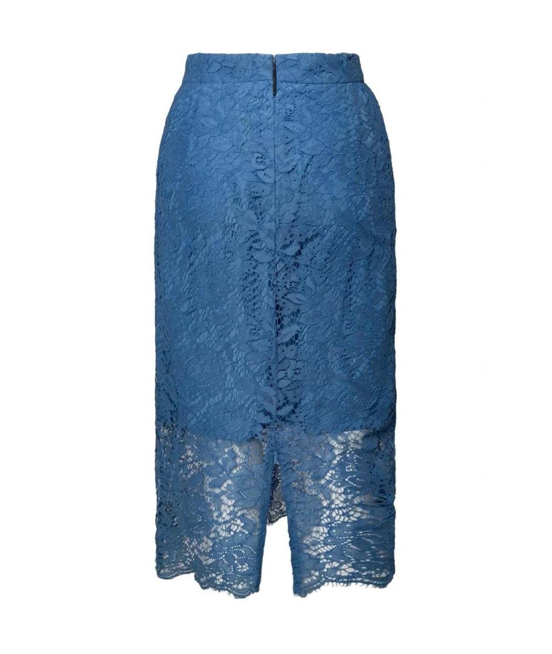 MSGM Синяя вискозная юбка миди, фото 2