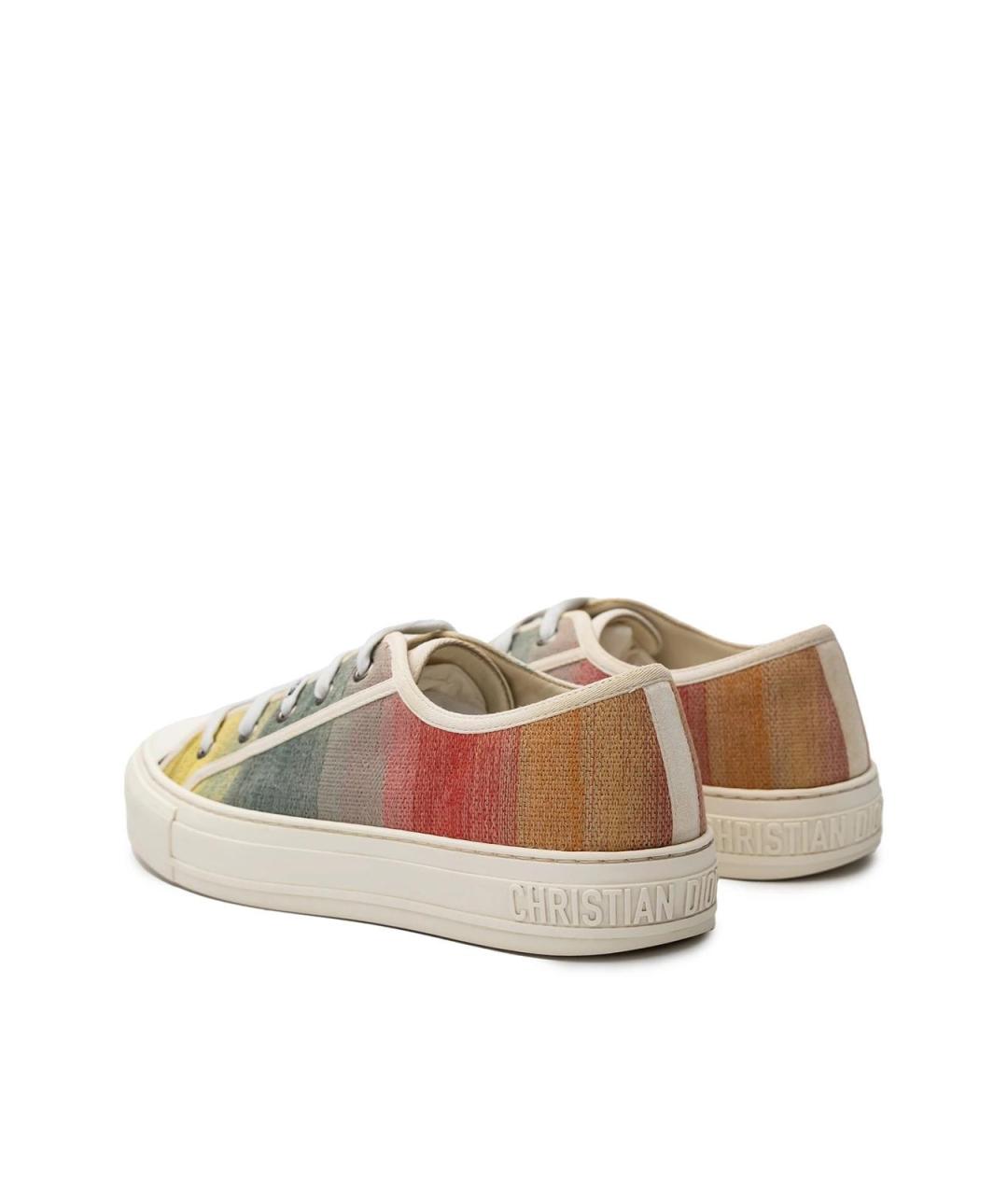 CHRISTIAN DIOR Серые текстильные кеды, фото 3