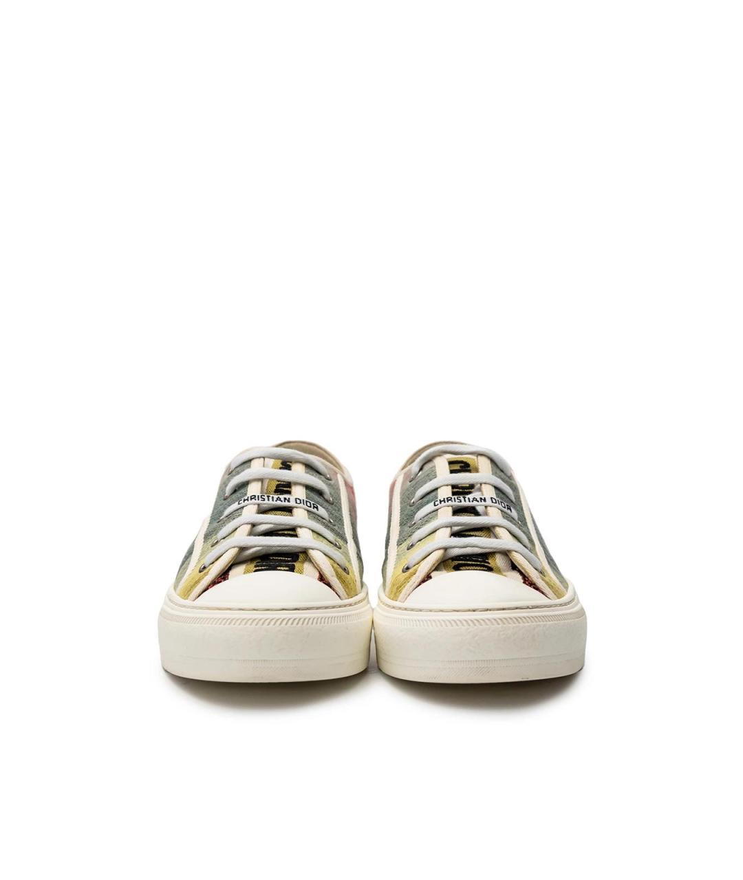 CHRISTIAN DIOR Серые текстильные кеды, фото 4