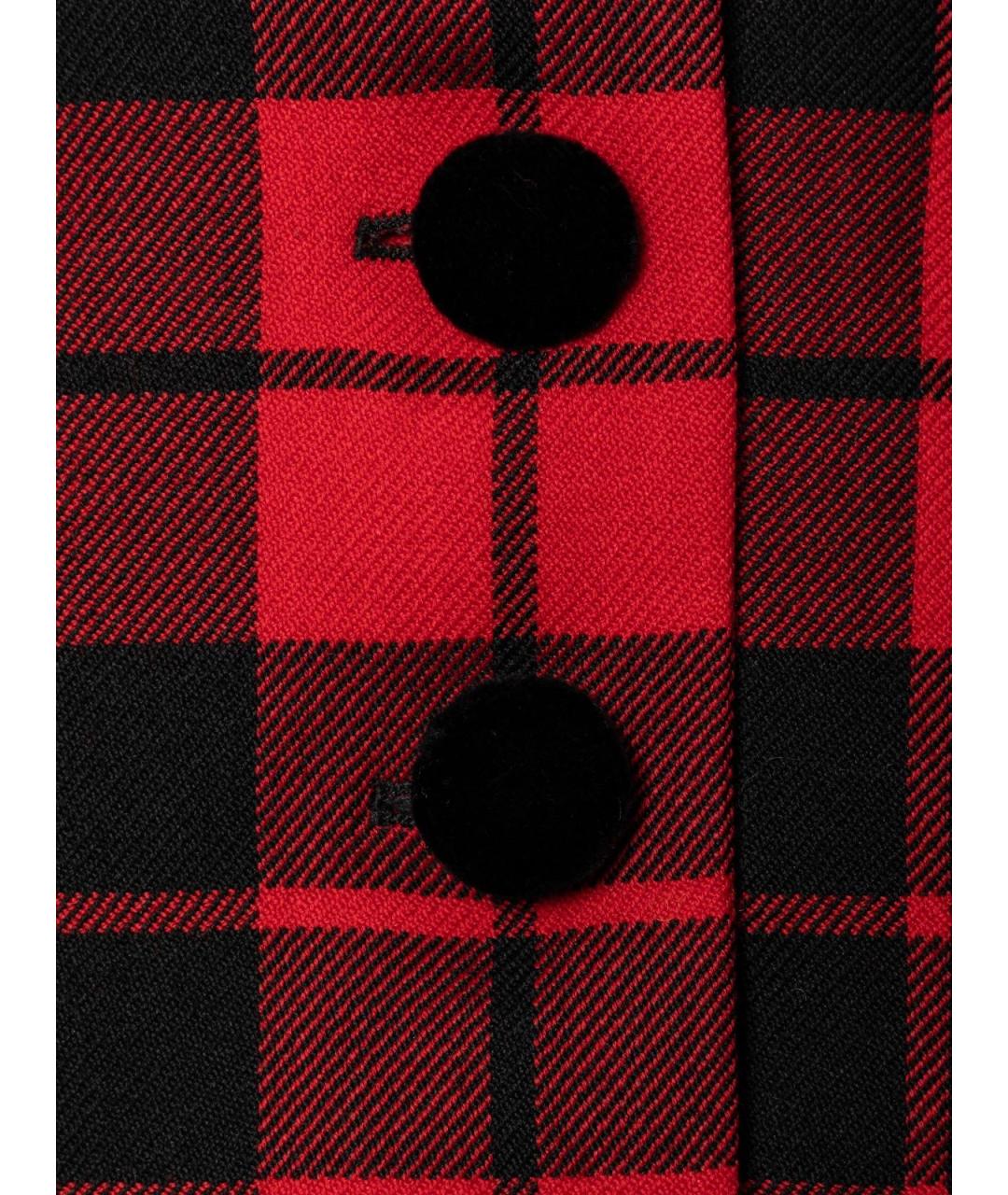 ALESSANDRA RICH Красный шерстяной жакет/пиджак, фото 4