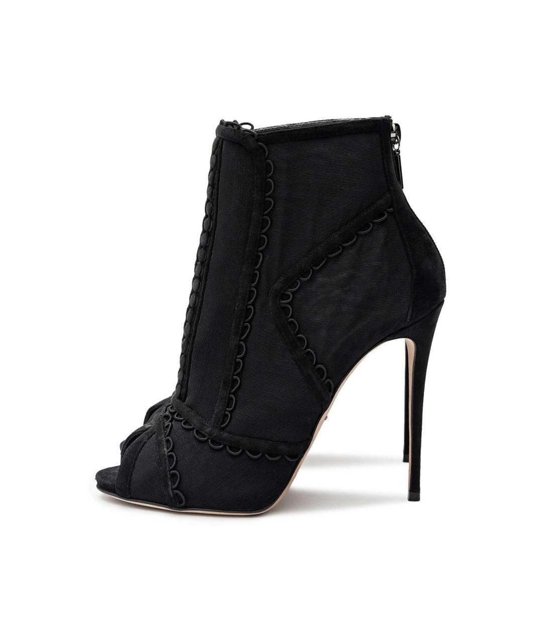 DOLCE&GABBANA Черные текстильные ботильоны, фото 5