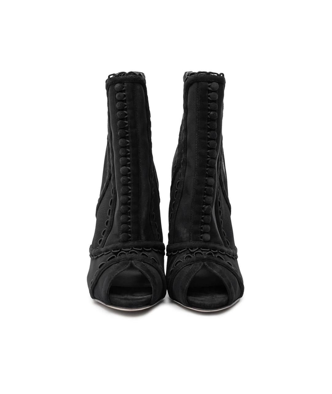 DOLCE&GABBANA Черные текстильные ботильоны, фото 4