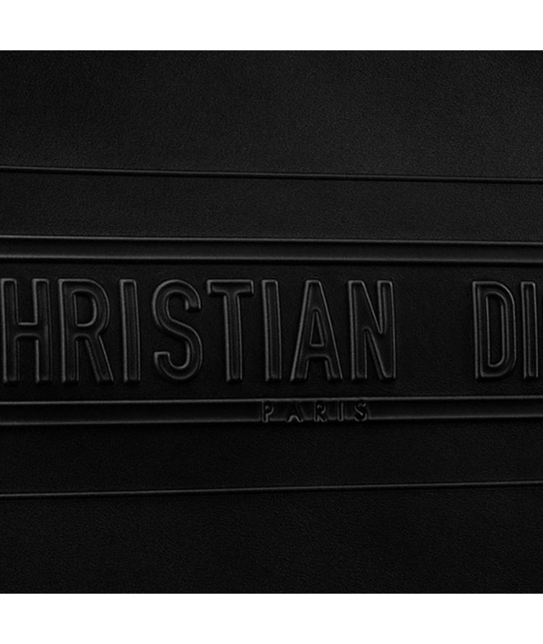 CHRISTIAN DIOR Черная кожаная сумка через плечо, фото 4