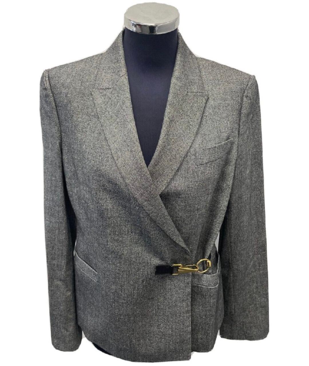 GUCCI Серый шерстяной жакет/пиджак, фото 6