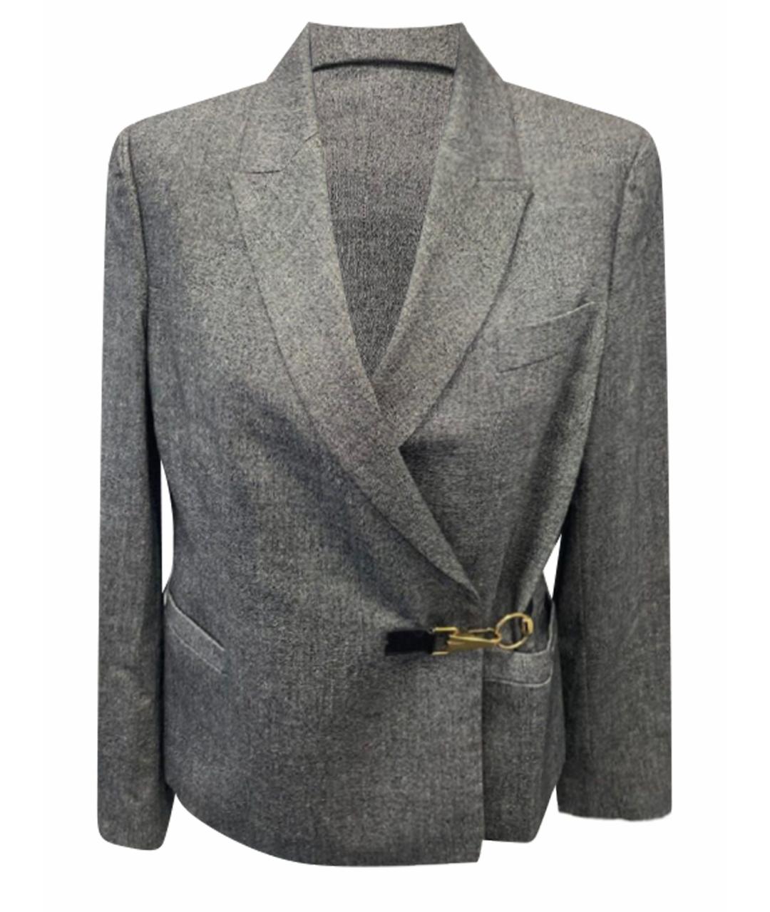 GUCCI Серый шерстяной жакет/пиджак, фото 1
