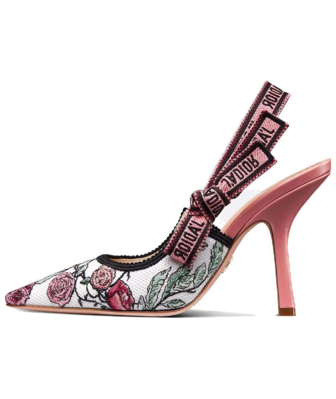 CHRISTIAN DIOR Розовые текстильные туфли, фото 2