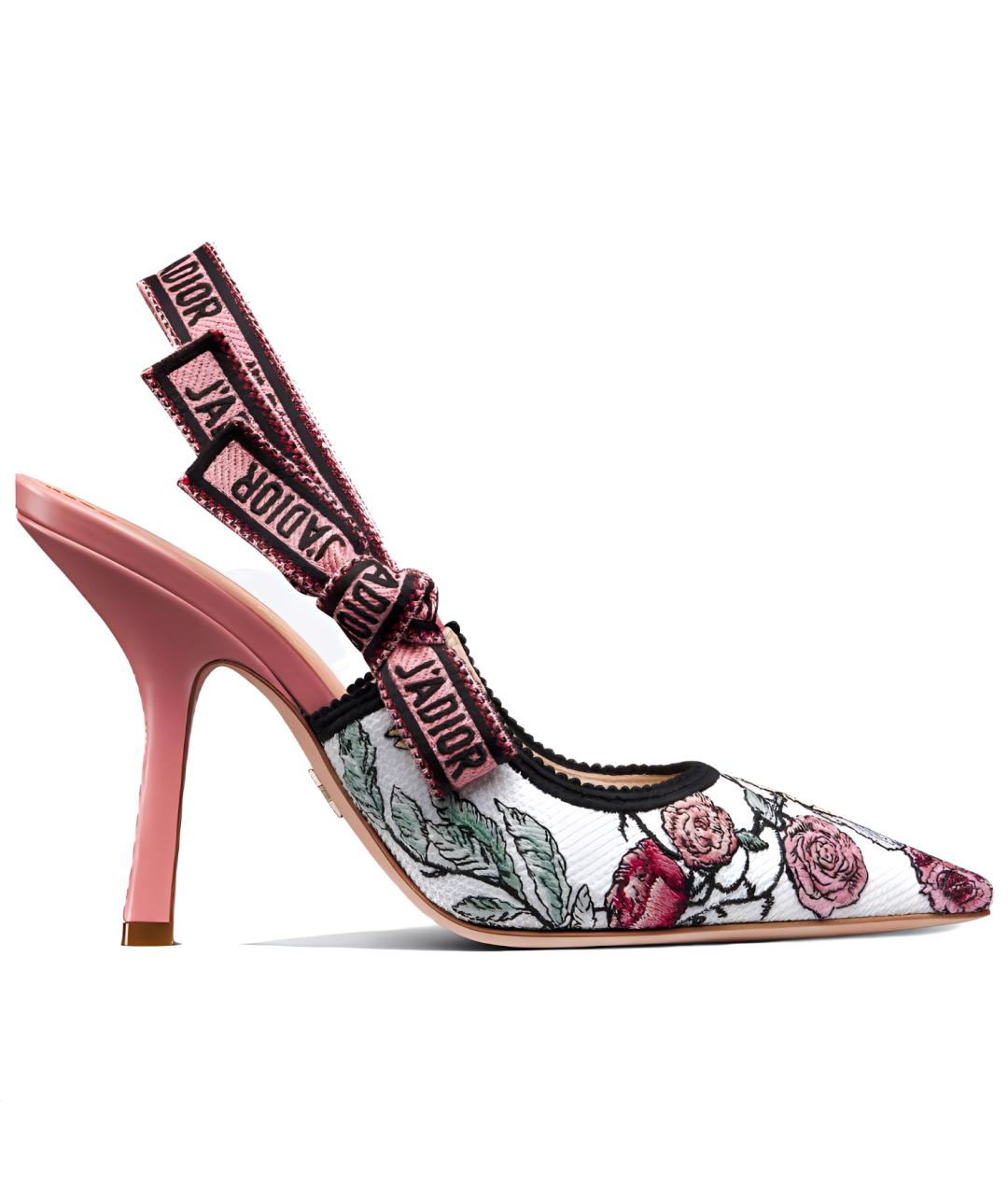 CHRISTIAN DIOR Розовые текстильные туфли, фото 1