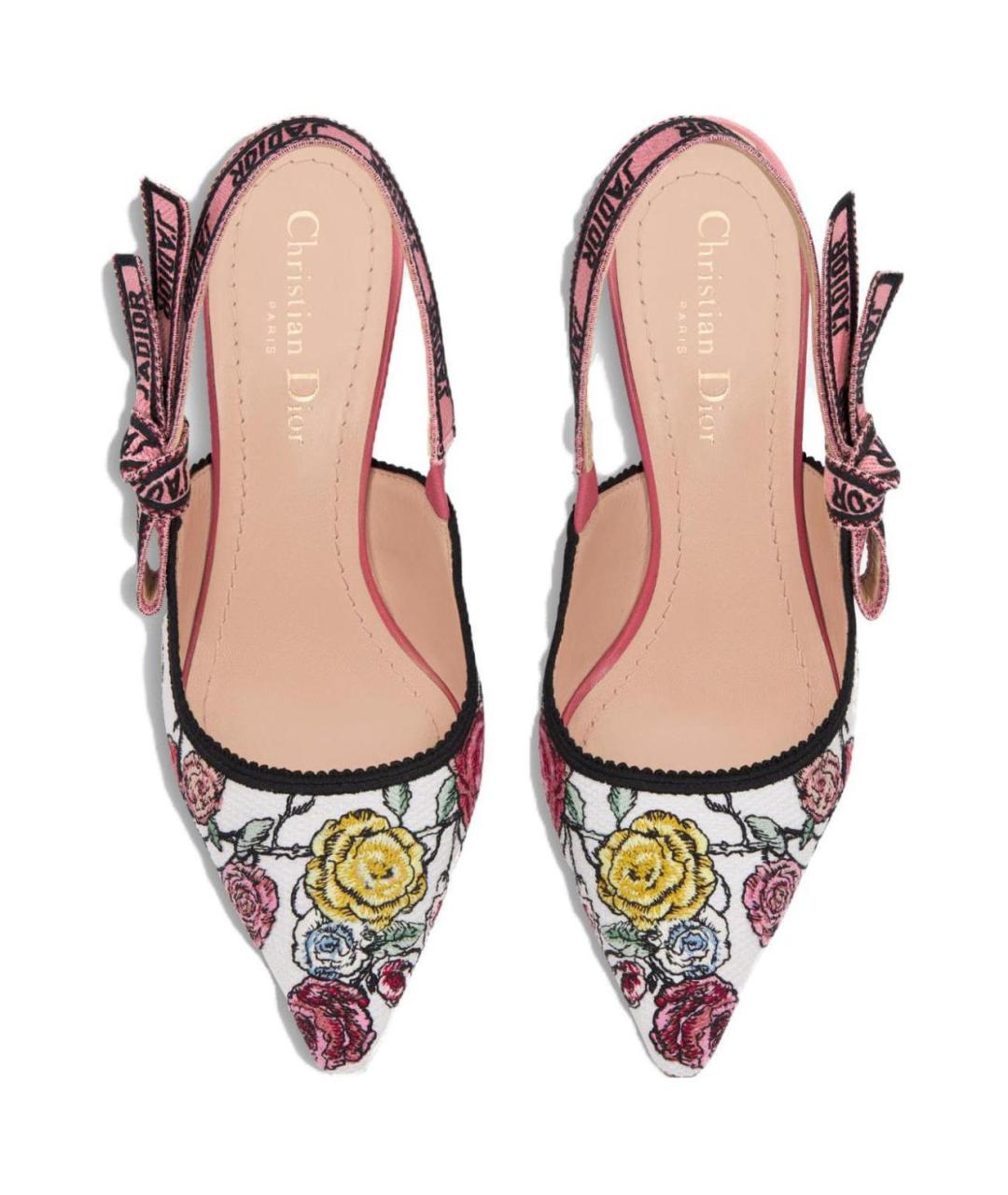 CHRISTIAN DIOR Розовые текстильные туфли, фото 5