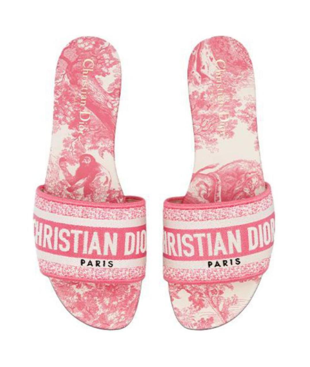 CHRISTIAN DIOR Розовые шлепанцы, фото 5