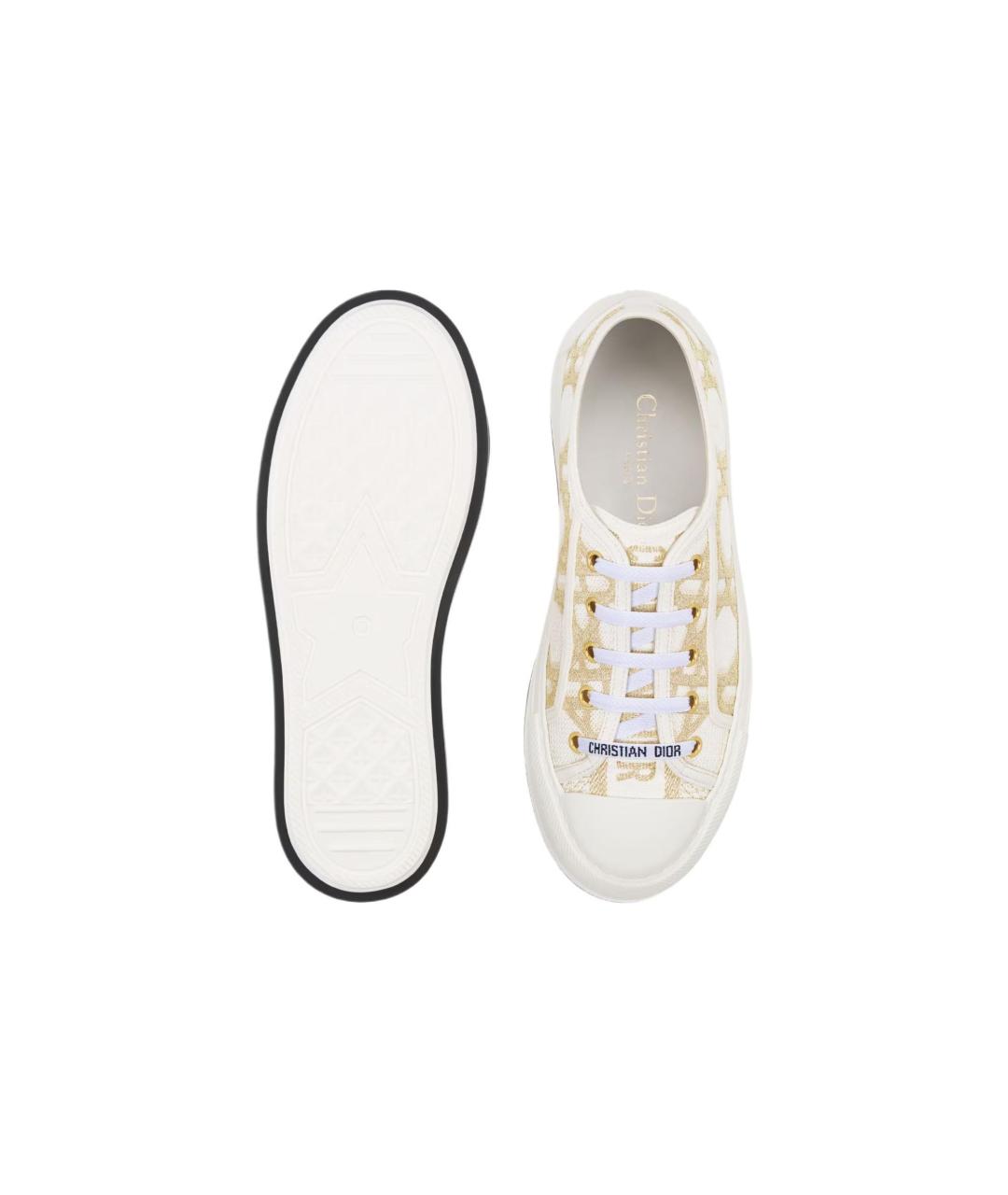 CHRISTIAN DIOR Белые бархатные кроссовки, фото 5