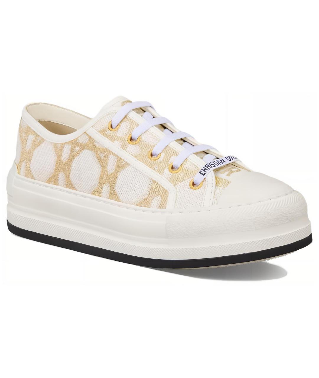 CHRISTIAN DIOR Белые бархатные кроссовки, фото 3