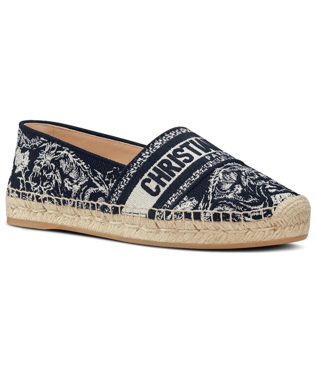 CHRISTIAN DIOR Темно-синие эспадрильи, фото 3