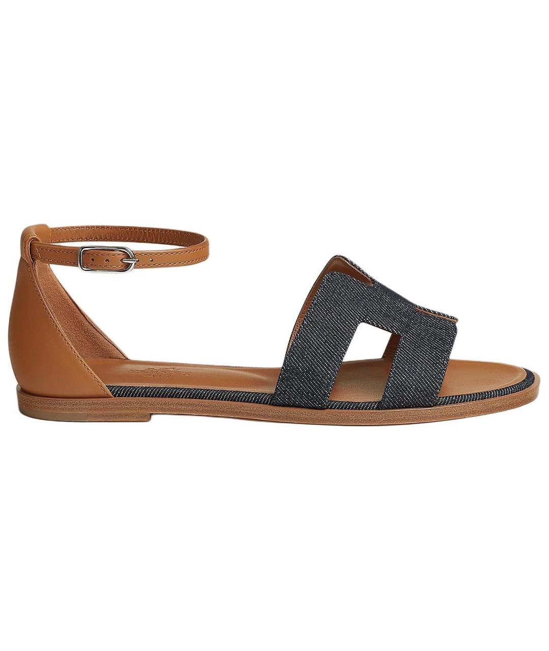 HERMES Коричневые сандалии, фото 1