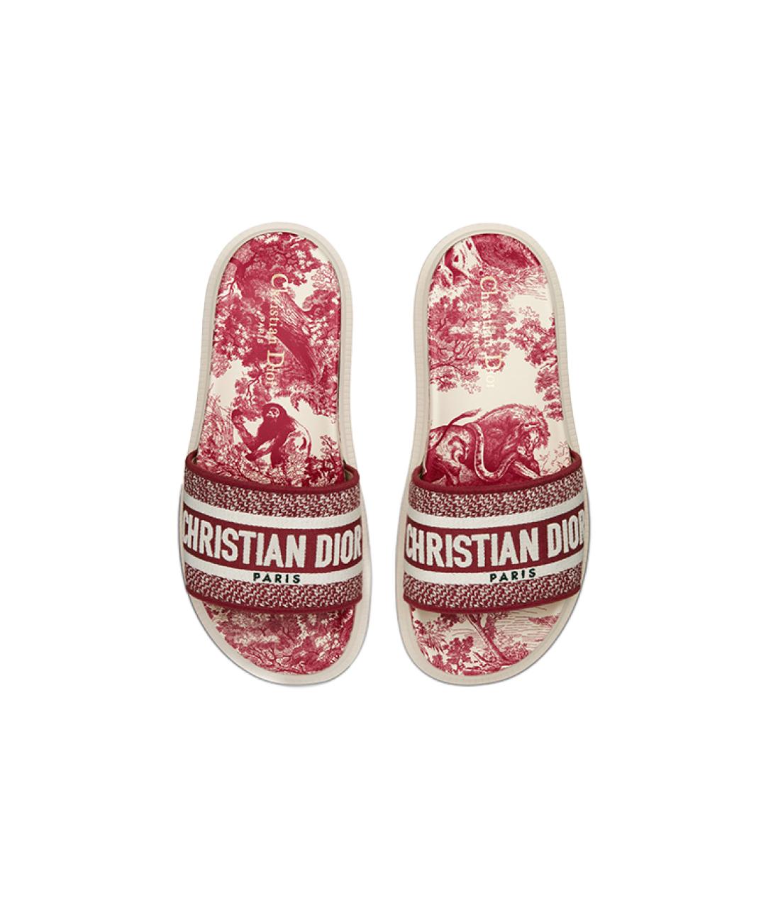 CHRISTIAN DIOR Красные шлепанцы, фото 3
