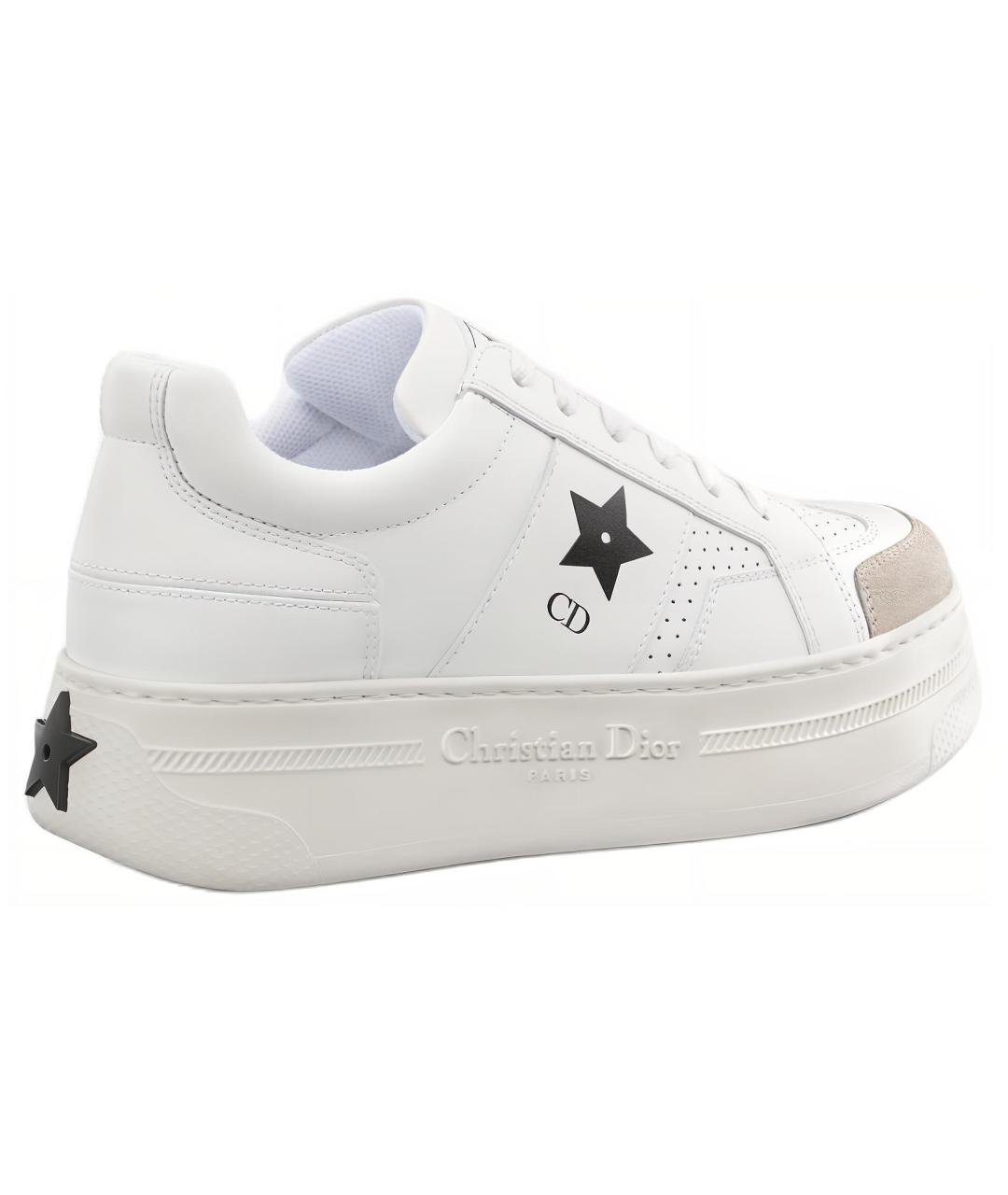 CHRISTIAN DIOR Белые кожаные кроссовки, фото 4