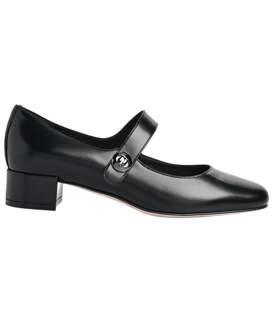 CHRISTIAN DIOR Черные кожаные туфли, фото 1