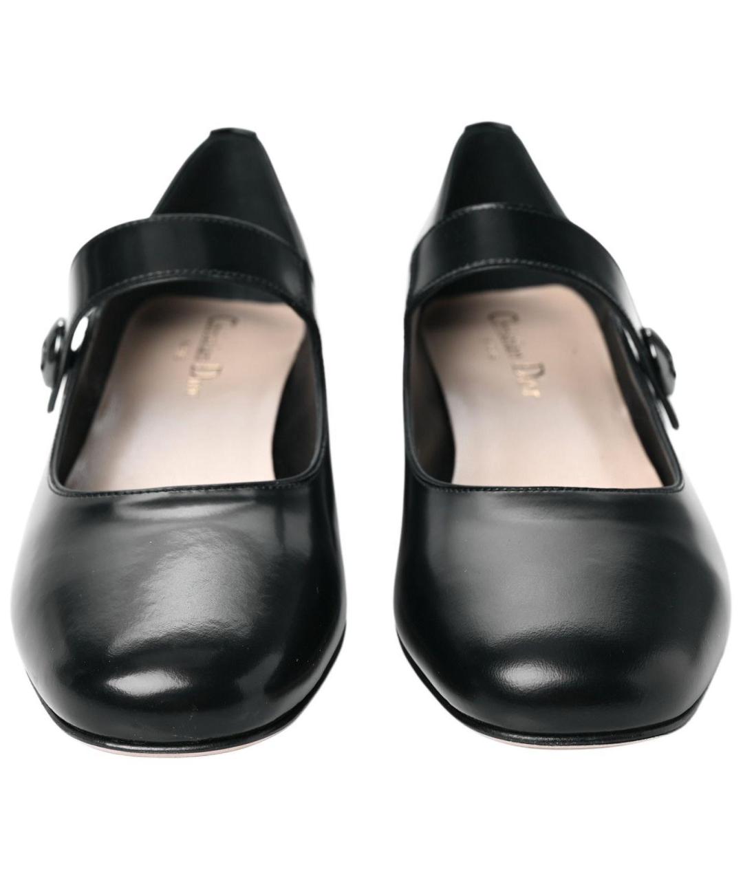 CHRISTIAN DIOR Черные кожаные туфли, фото 6