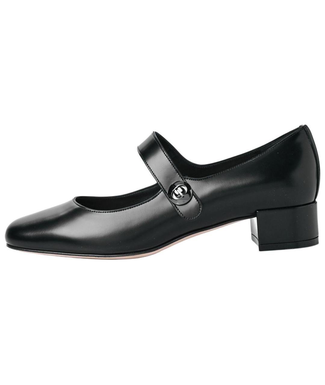 CHRISTIAN DIOR Черные кожаные туфли, фото 2