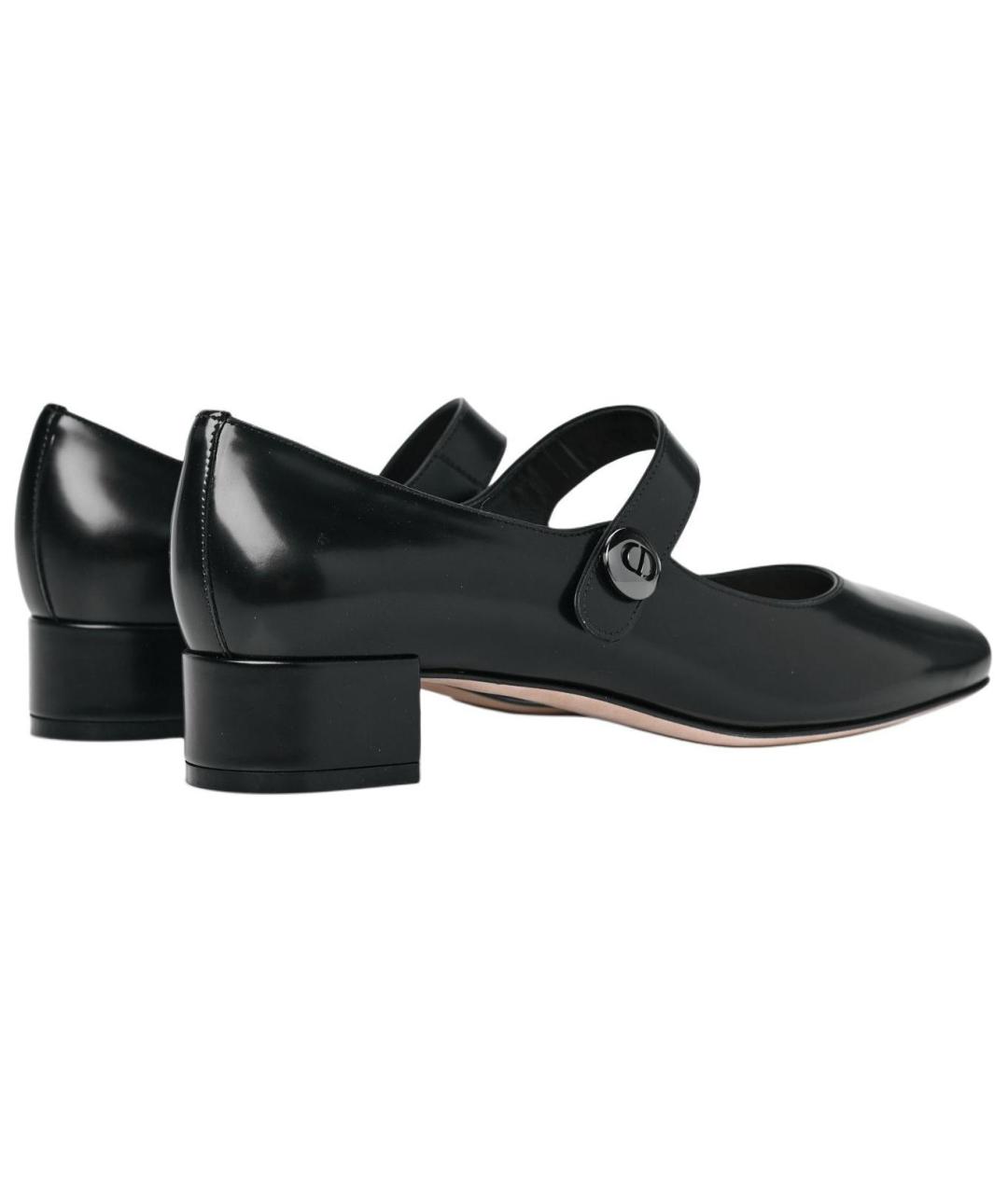 CHRISTIAN DIOR Черные кожаные туфли, фото 5