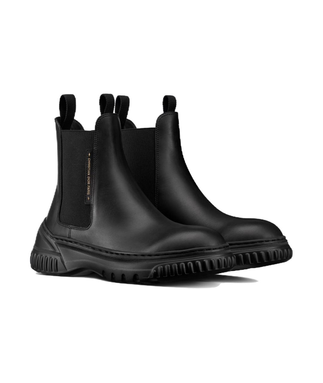 CHRISTIAN DIOR Черные кожаные полусапоги, фото 4