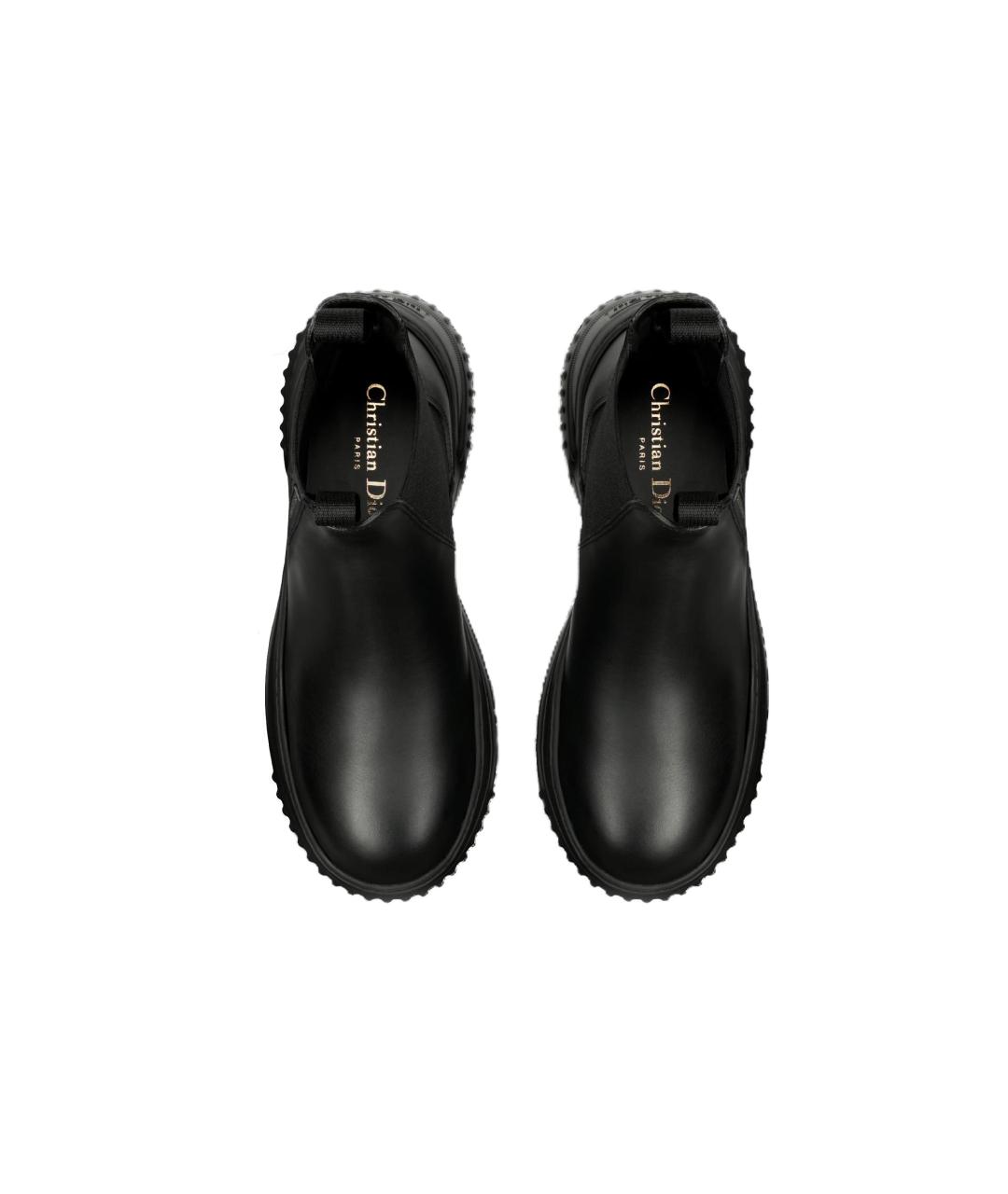 CHRISTIAN DIOR Черные кожаные полусапоги, фото 5