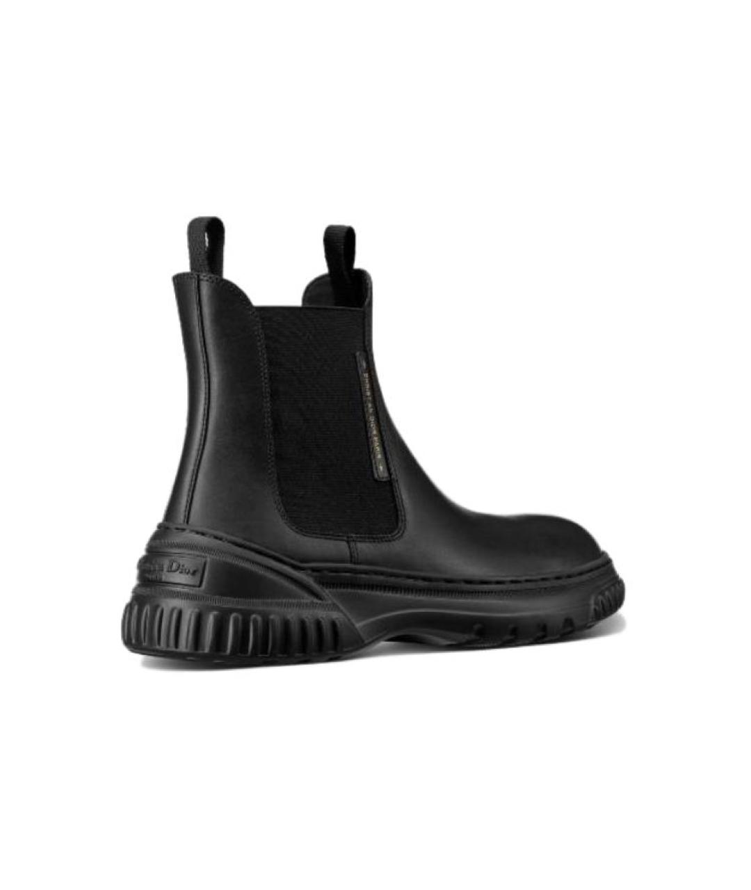 CHRISTIAN DIOR Черные кожаные полусапоги, фото 3