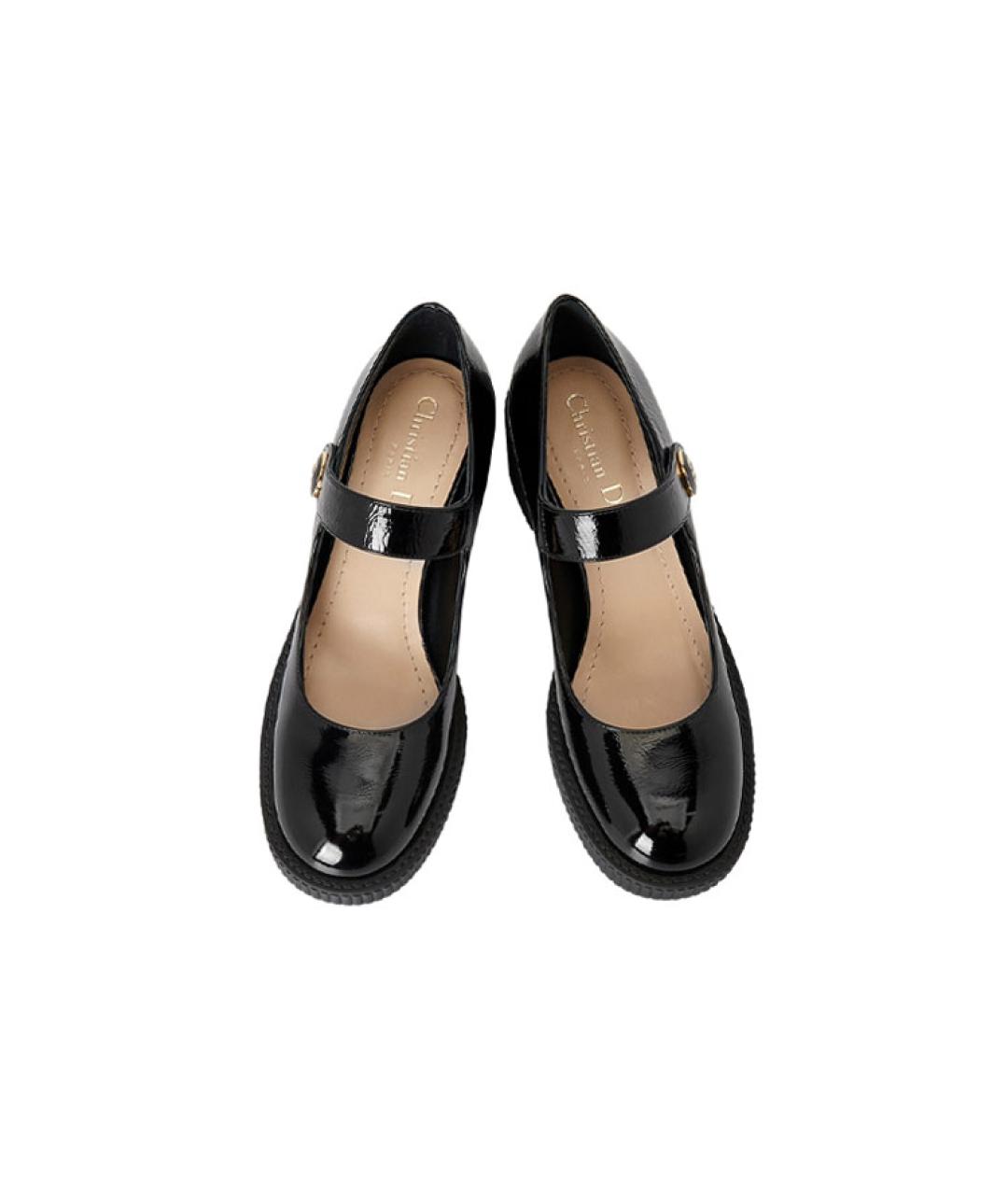 CHRISTIAN DIOR Черные туфли из лакированной кожи, фото 3